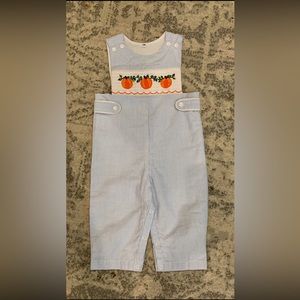 Smocked pumpkin longall